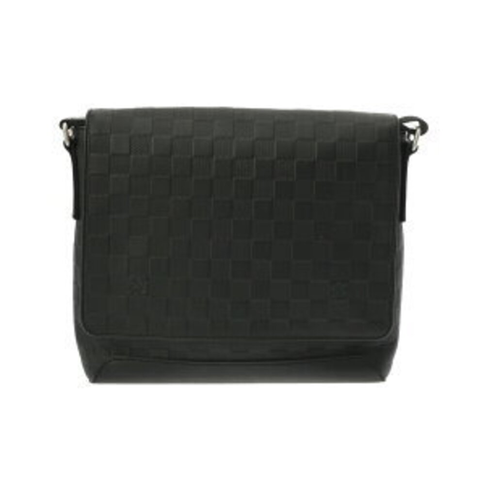 Louis Vuitton Damier Infini Black District Onyx Black Leather Shoulder Bag
